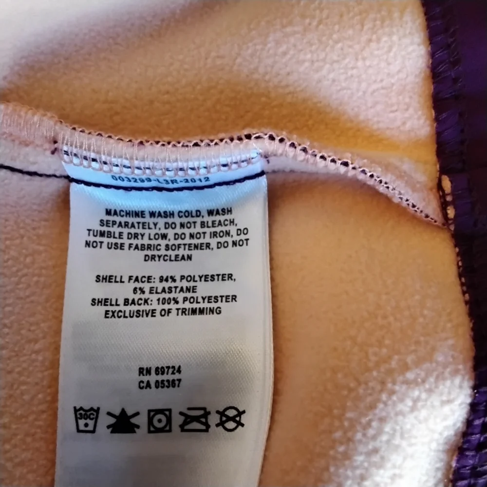 Girls Columbia Purple & Peach Full-zip Jacket - L